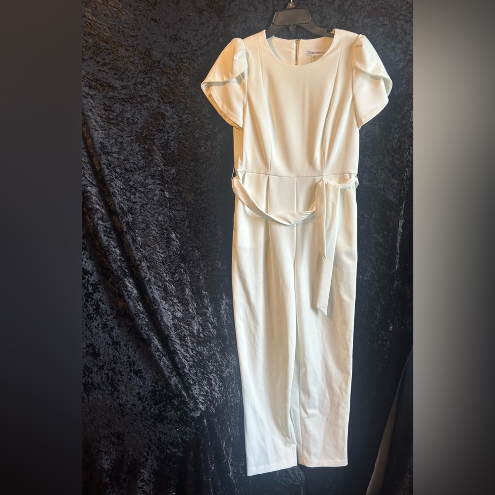 Elegant Calvin Klein Cream Jumpsuit